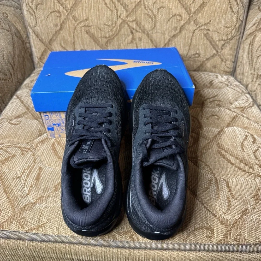 Brooks Women's Adrenaline GTS 24 Road-Running Shoes Black/Black/Ebony‎ Size 6B - Picture 7 of 9